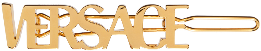 Versace Gold 'Versace' Hair Pin