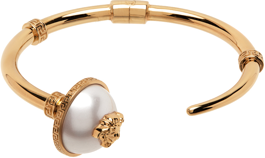 Versace Gold & White La Medusa Bracelet