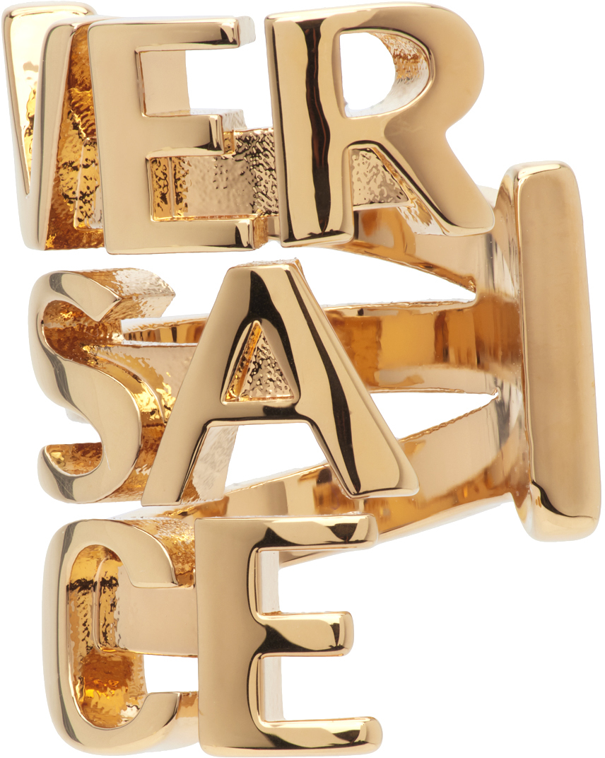 Versace Gold 'Versace' Single Ear Cuff