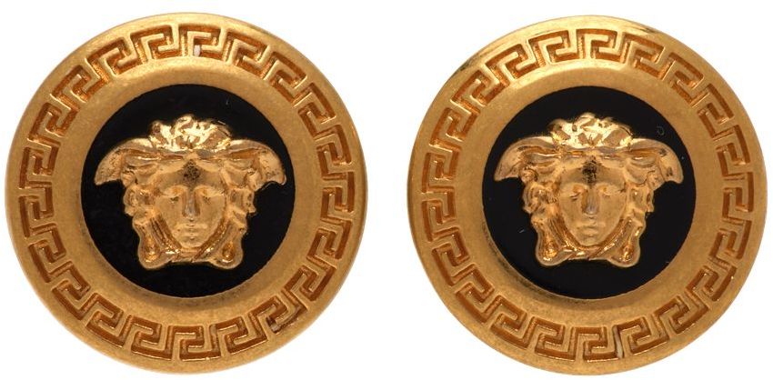 Versace Bronze Small Medusa Earrings