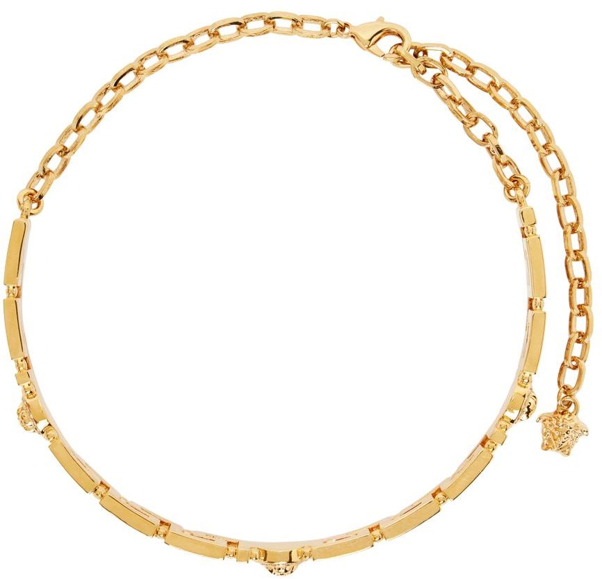 Versace: Gold Medusa Greca Choker | SSENSE