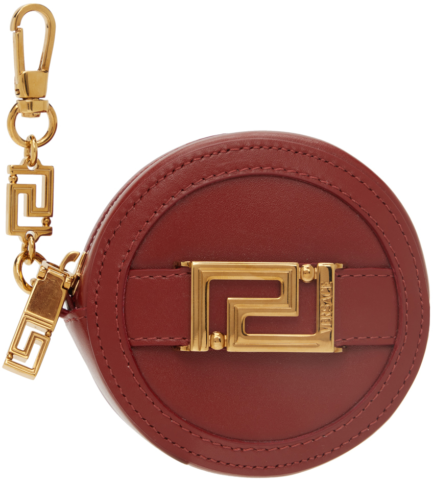 Versace Red Greca Coin Pouch