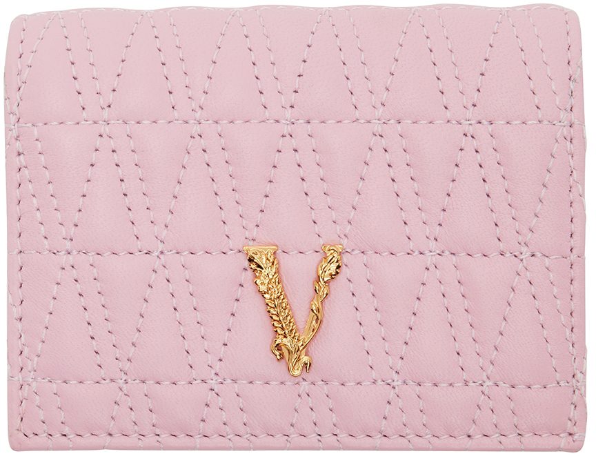 Versace Pink Virtus Bifold Wallet