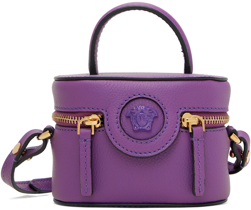 Versace Purple Mini 'la Medusa' Vanity Bag In 1lb3v True Purple-tr