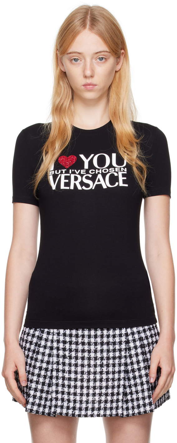 Versace Black 'I Love You But' T-Shirt