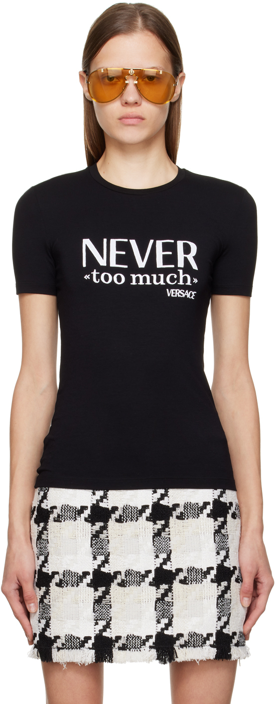 Versace Black 'Never Too Much' T-Shirt