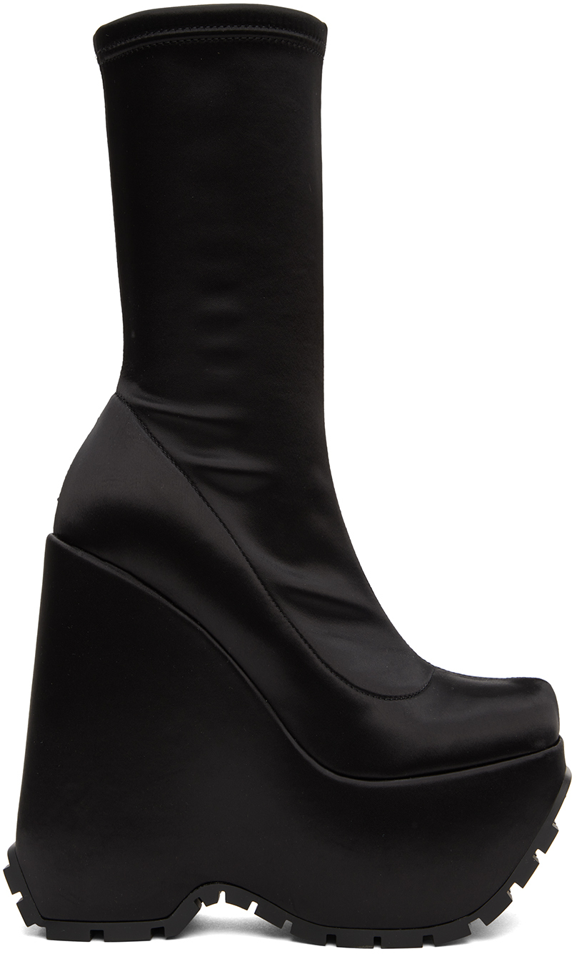 Versace Black Triplatform Boots