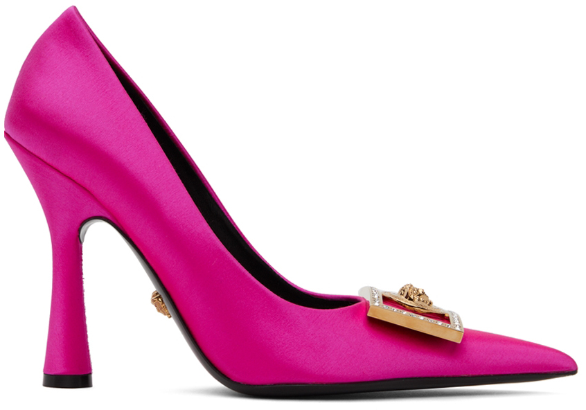 Pink Medusa Heels by Versace on Sale