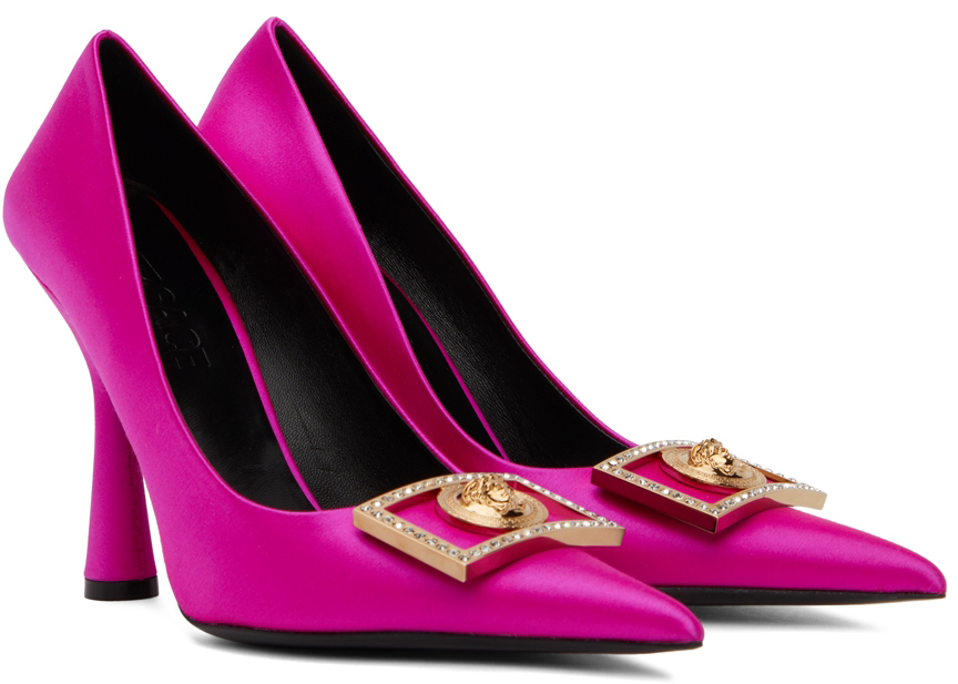 Versace Pink Medusa Heels In 1pf0v Fuxia-