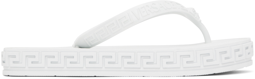 Versace Off-White Greca Sandals