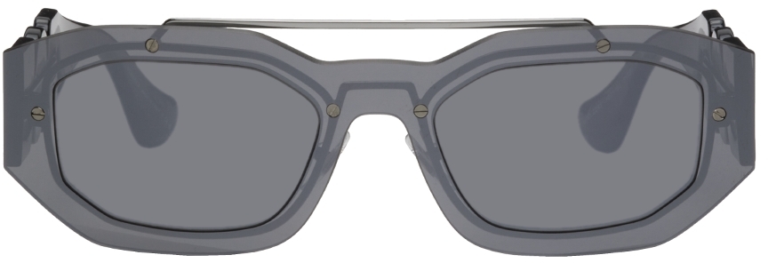 Versace Gray Medusa Biggie Sunglasses