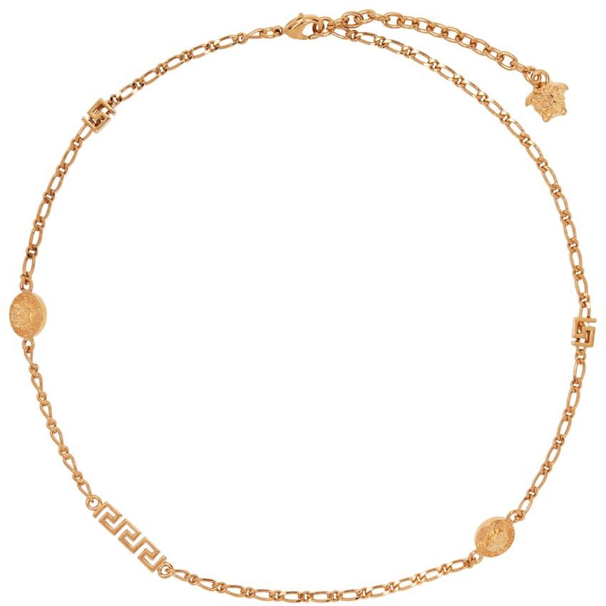 Versace Gold 'medusa La Greca' Necklace In 3j000 Gold