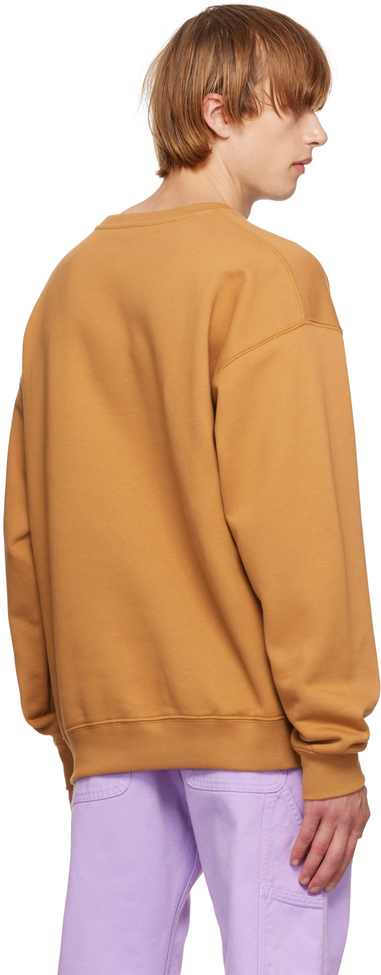 Versace Tan Appliqué Sweatshirt In 1n700 Tawny Brown