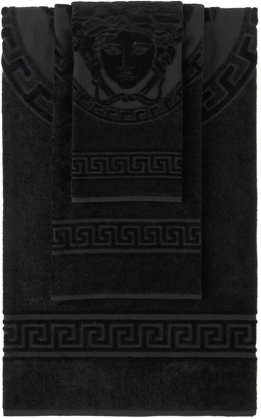 Versace Black Medusa Towel Set