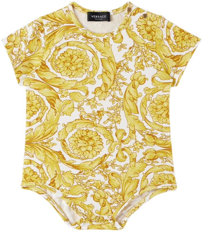 Versace Baby White & Gold Barocco T-Shirt