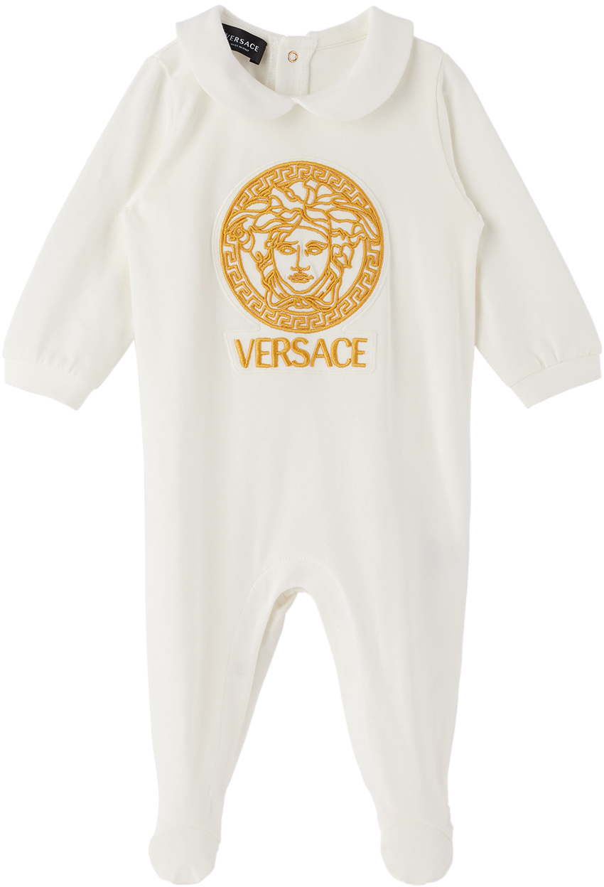 SSENSE Clothing Jumpsuits Baby White Medusa Jumpsuit 