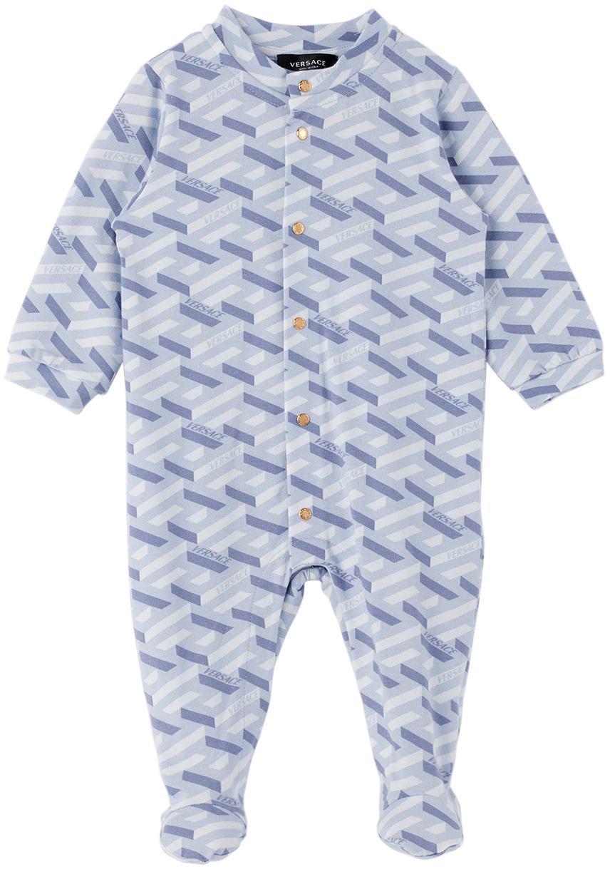 SSENSE Clothing Jumpsuits Baby Blue Greca Jumpsuit 