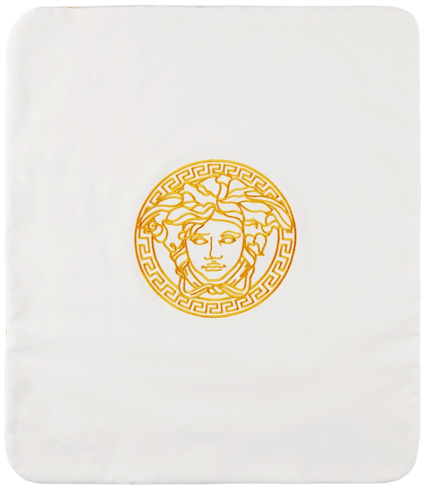 VERSACE BABY WHITE & GOLD BAROCCO BLANKET