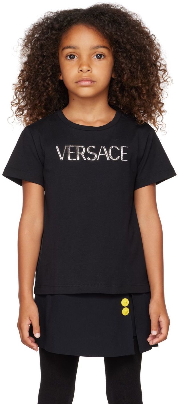 Versace Kids Black Crystal T-Shirt