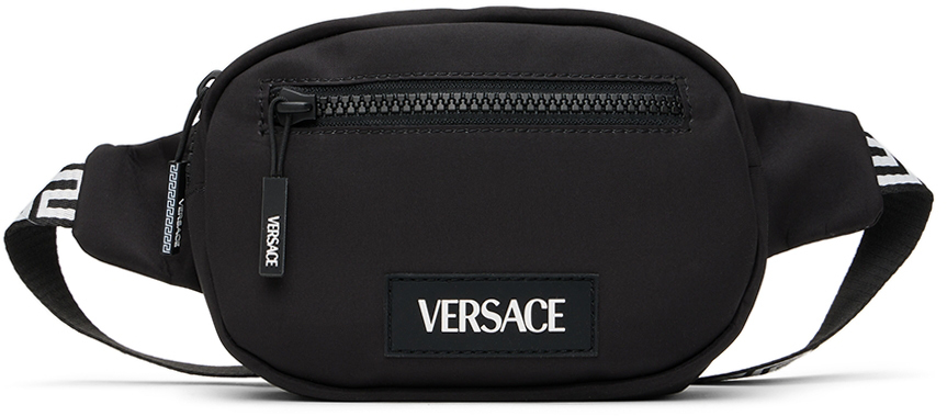 Versace Kids Black Logo Belt Bag