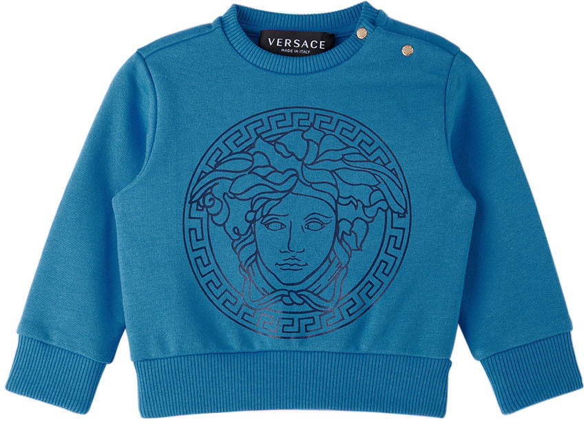 Versace Baby Blue Medusa Sweatshirt In 2v810