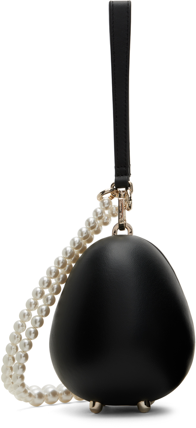 Simone Rocha: Black Micro Pearl Egg Bag | SSENSE Canada