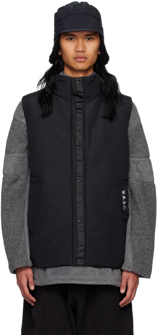 Black Taion Edition Reversible Down Vest by White Mountaineering