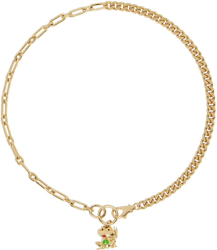 SSENSE Exclusive Gold Frog It Necklace