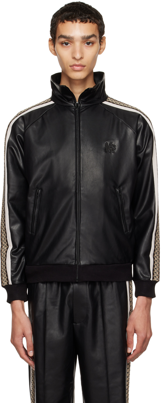 Sasquatchfabrix.: Black Embroidered Track Jacket | SSENSE