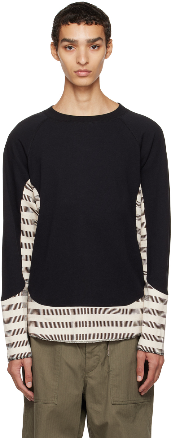 Black Trimming Sweatshirt