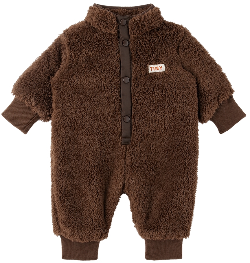 SSENSE Clothing Jumpsuits Baby Brown Leopard Jumpsuit 