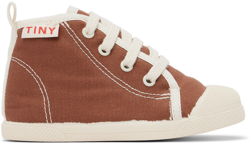 Baby Brown Solid Sneakers by TINYCOTTONS on Sale