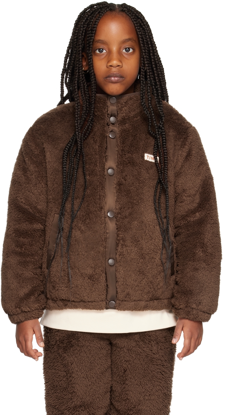 Tinycottons Kids Jacket In Brown