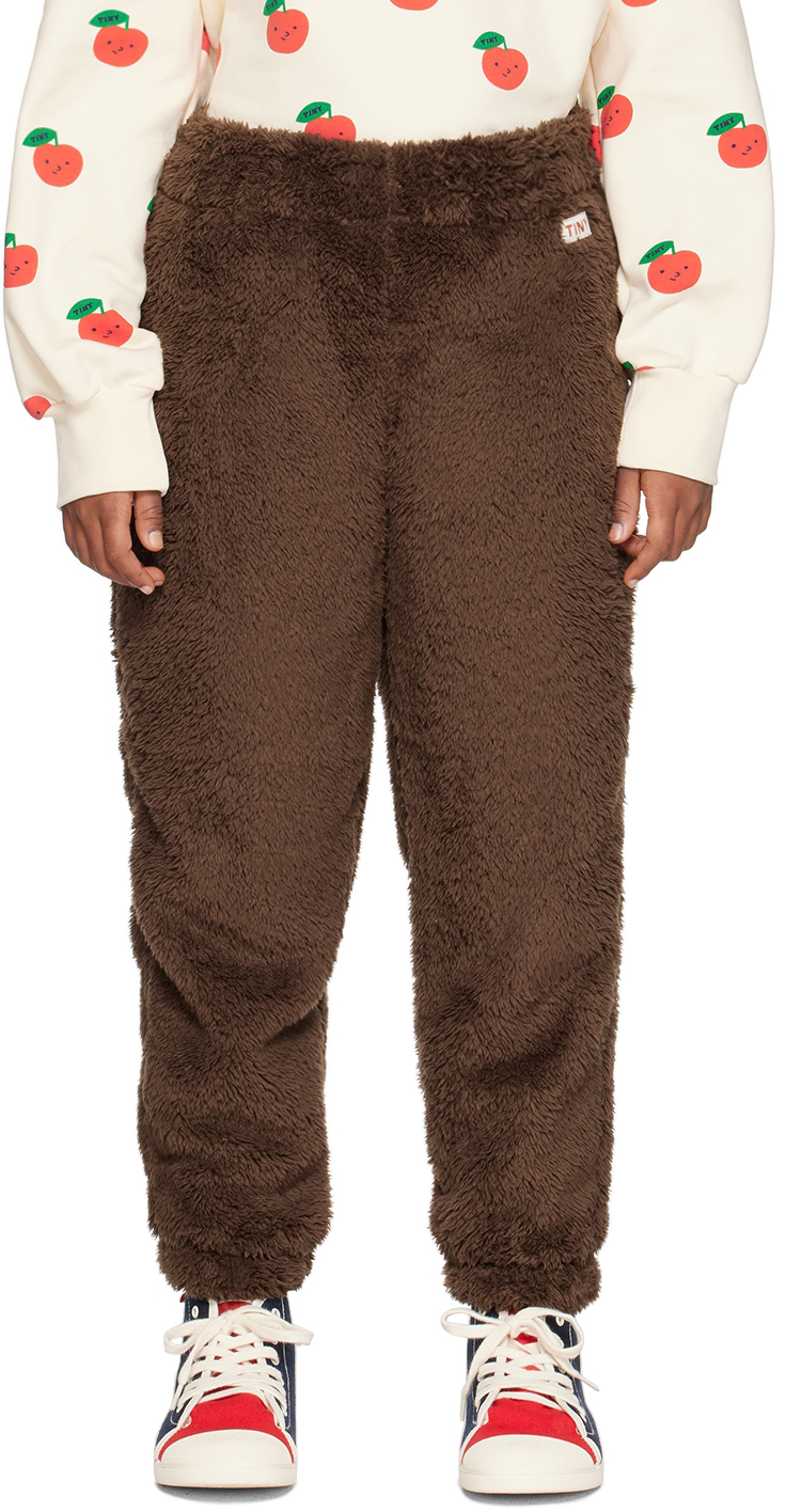 Tinycottons Kids Brown Polar Sweatpants In Chocolate K22