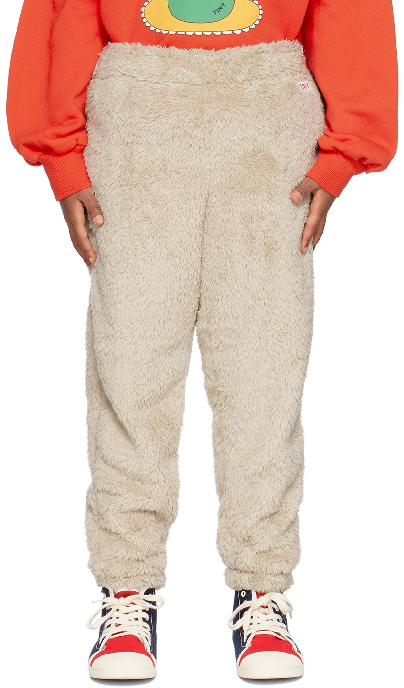 Tinycottons Kids Beige Polar Sweatpants In Nude K26