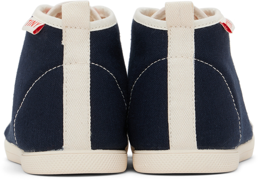 Tinycottons Kids Navy Color Block Sneakers In Navy/deep Red Kb1