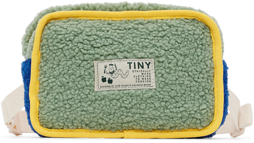 TINYCOTTONS Kids Green & Blue Colorblocked Belt Bag