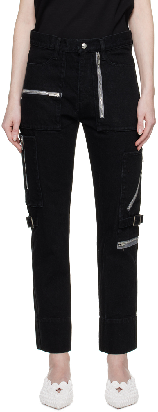 Black Zipper Jeans