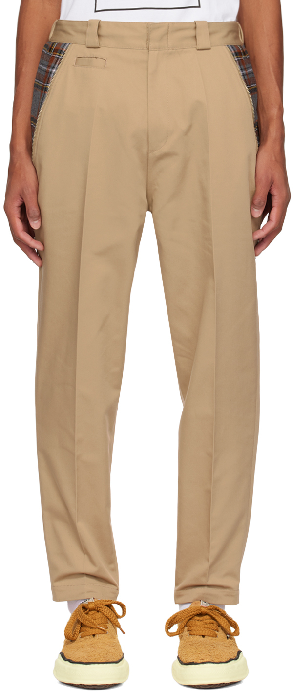 Undercover Beige Paneled Trousers