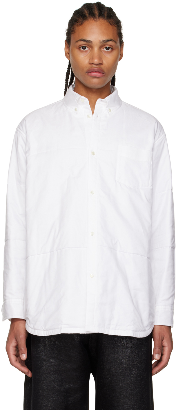 Undercover: White Quilted Shirt | SSENSE Canada