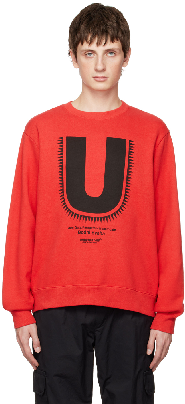 undercover red reflective hoodie