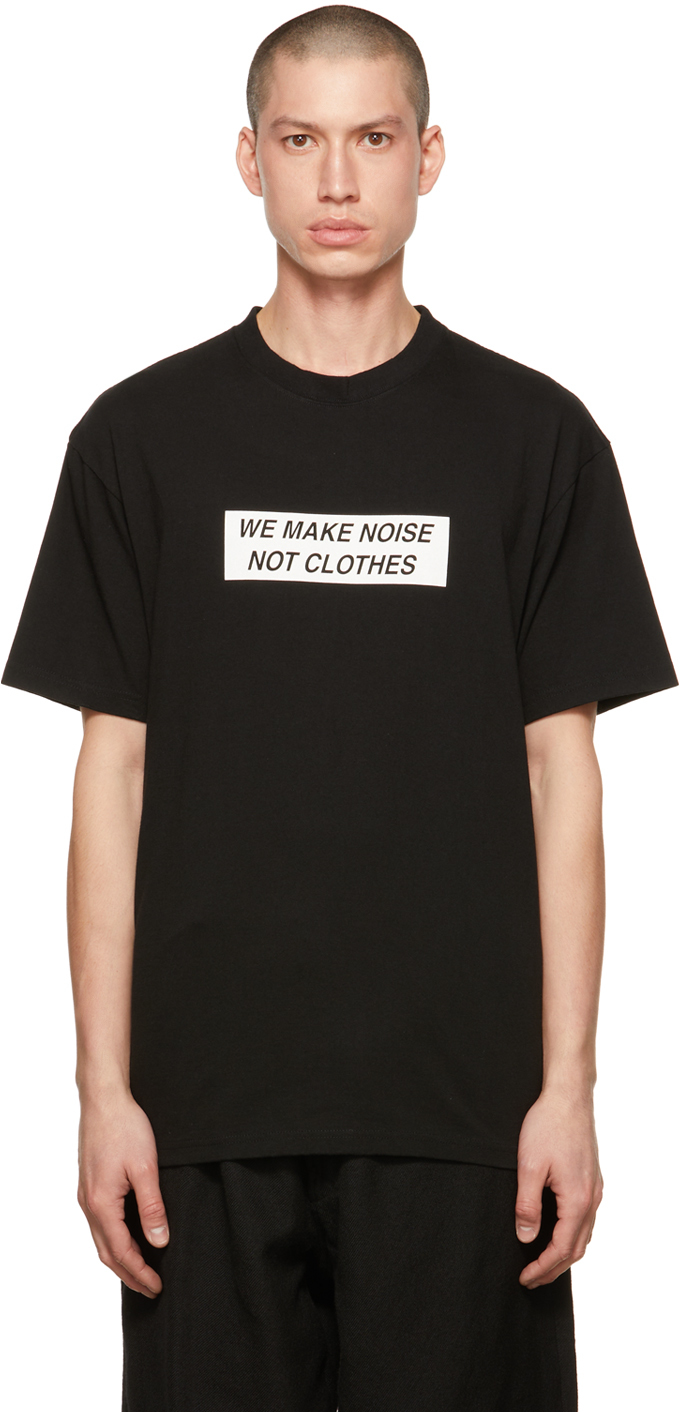 label needle imply Black 'We Make Noise' T-Shirt by Undercover on Sale