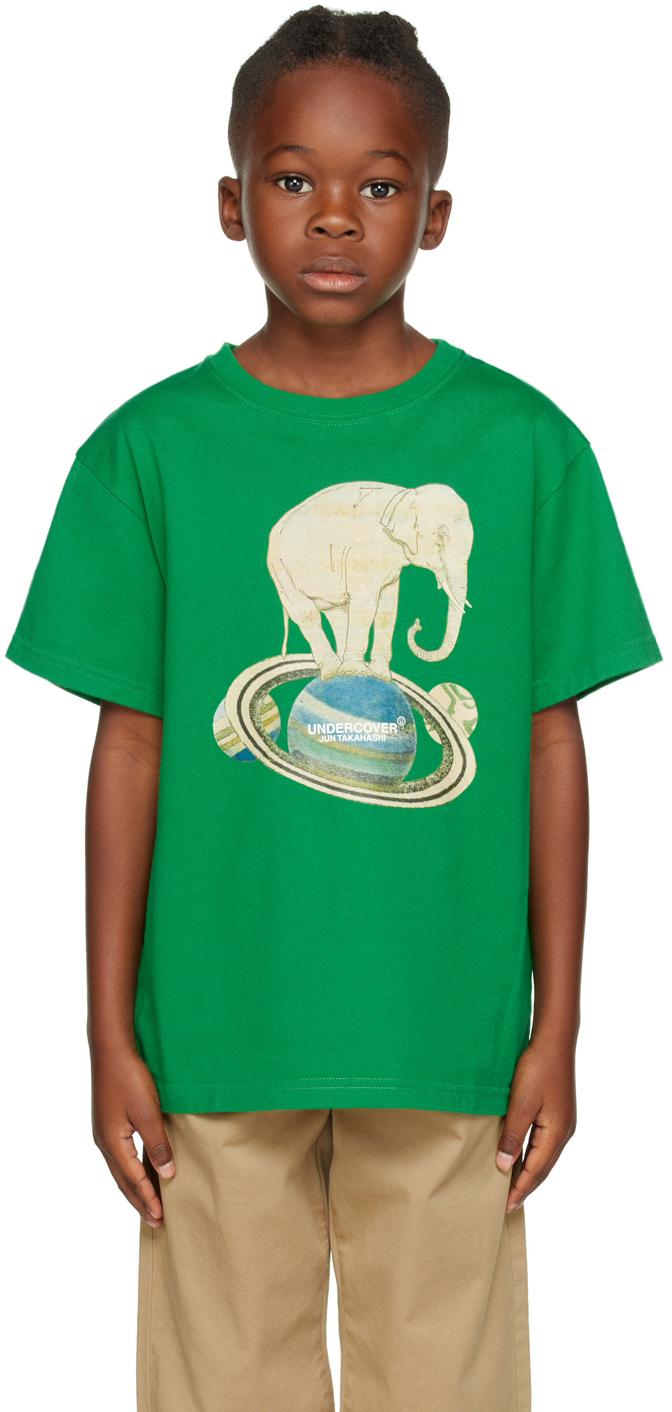 Kids Green Elephant T-Shirt by UNDERCOVER | SSENSE Canada