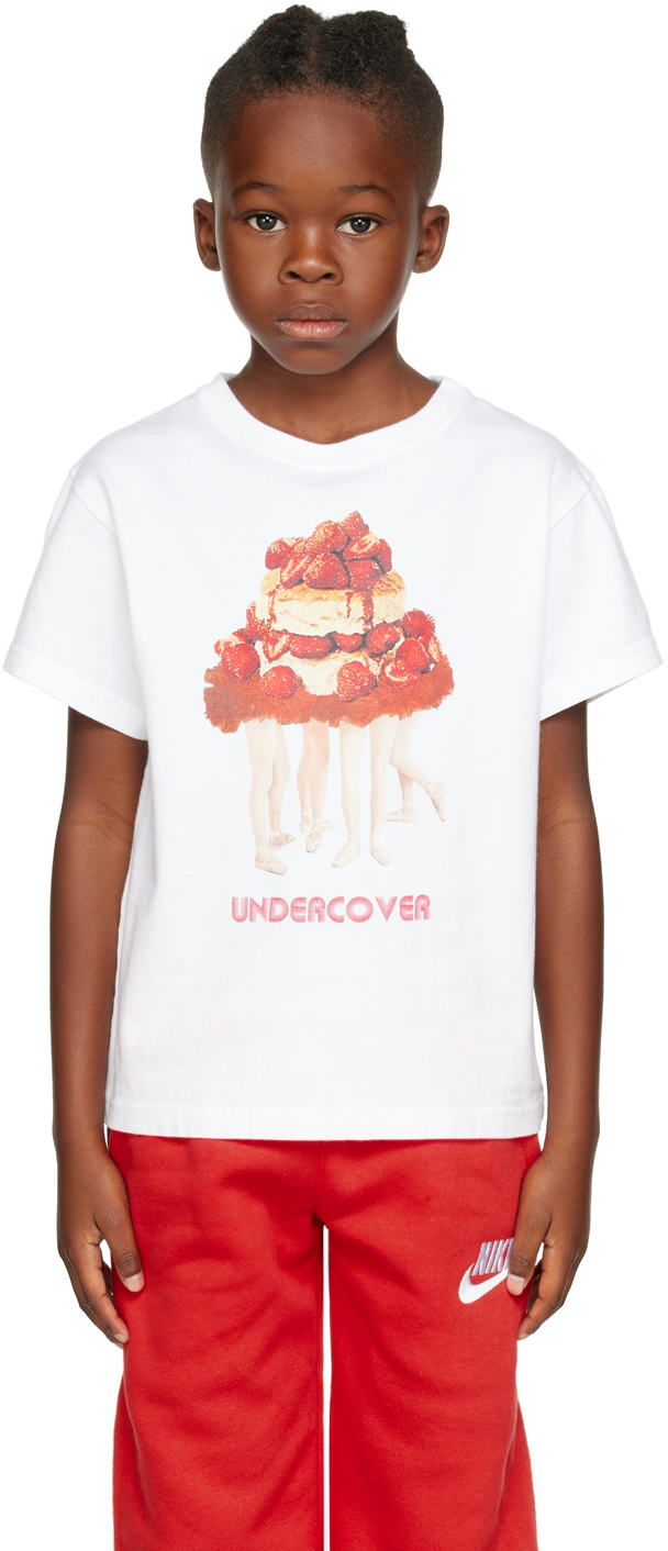 Kids White Strawberry T-Shirt by UNDERCOVER | SSENSE Canada