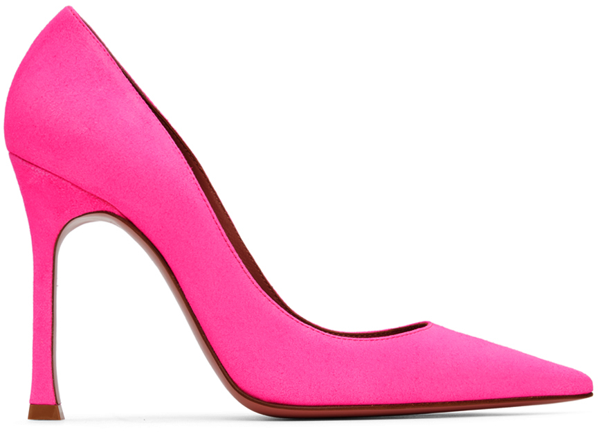 Pink Sharon Pump Heels by Amina Muaddi on Sale