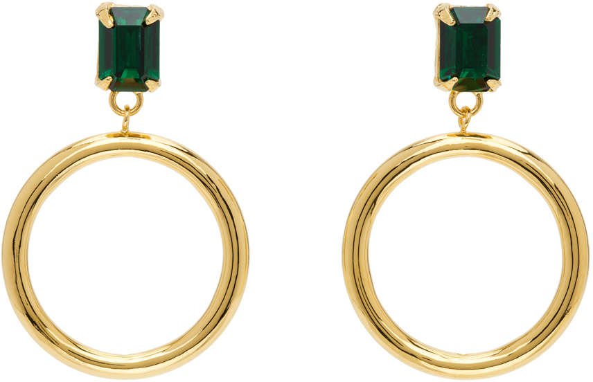 Gold Bacall Hoop Earrings by Mondo Mondo on Sale