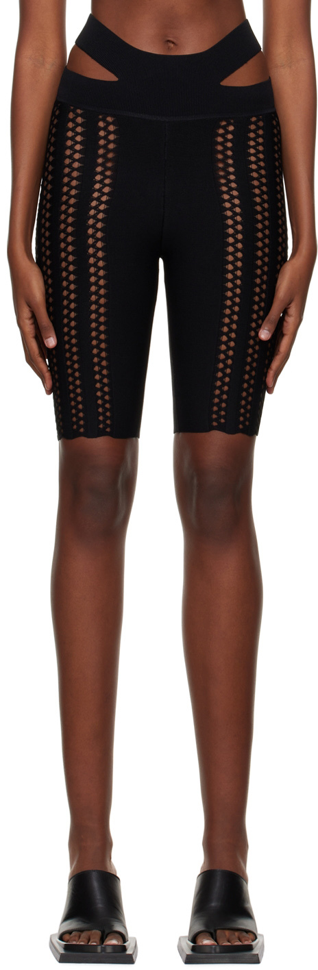 Dion Lee Black Column Shorts