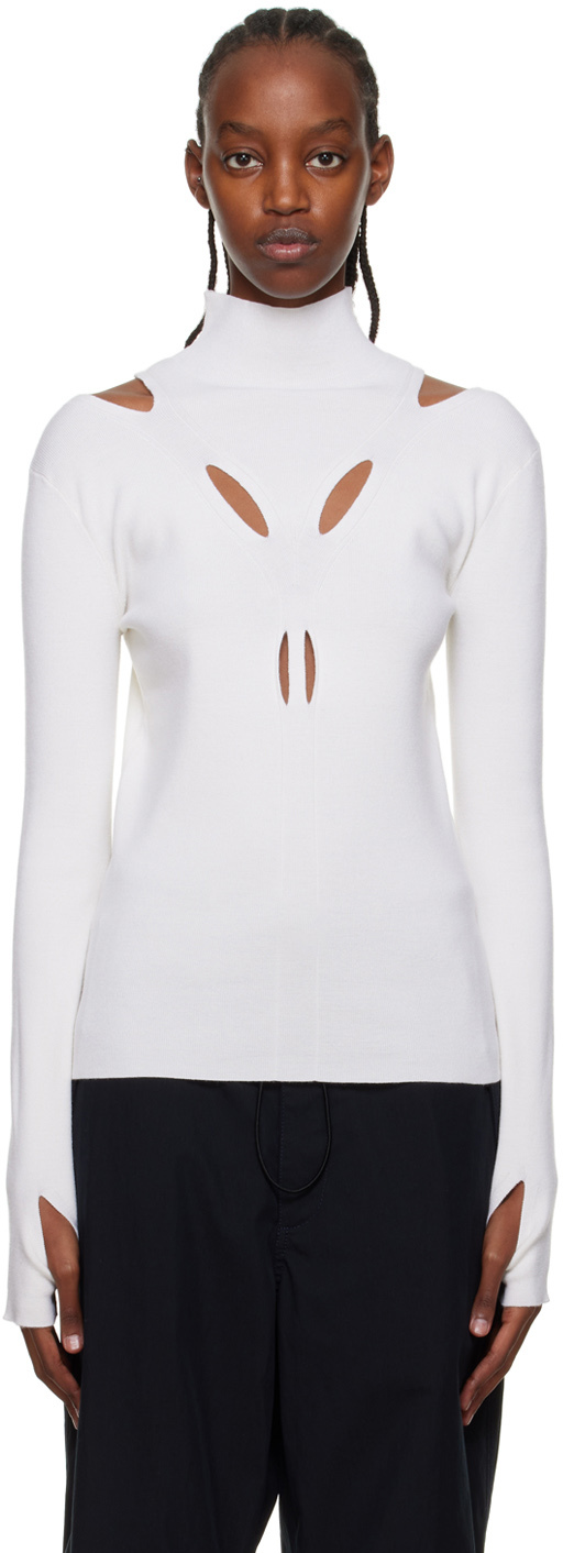 Off-White Skivvy Turtleneck by Dion Lee on Sale