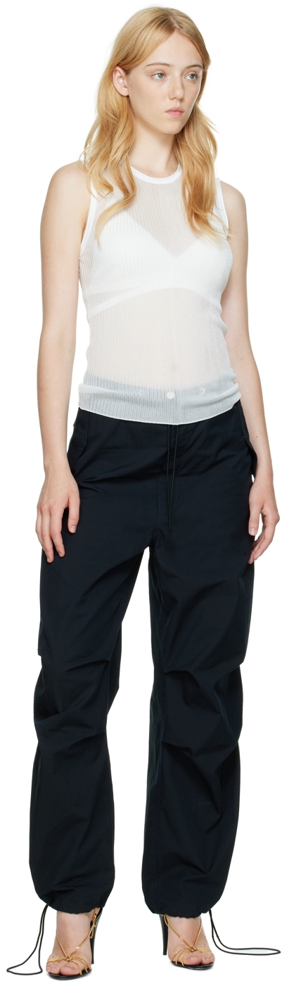 Dion Lee Off-white Rib Tank Top In Ivory