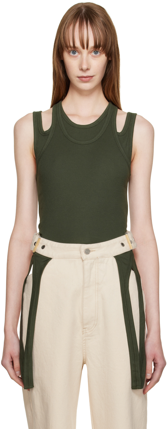 Green Double Loop Tank Top